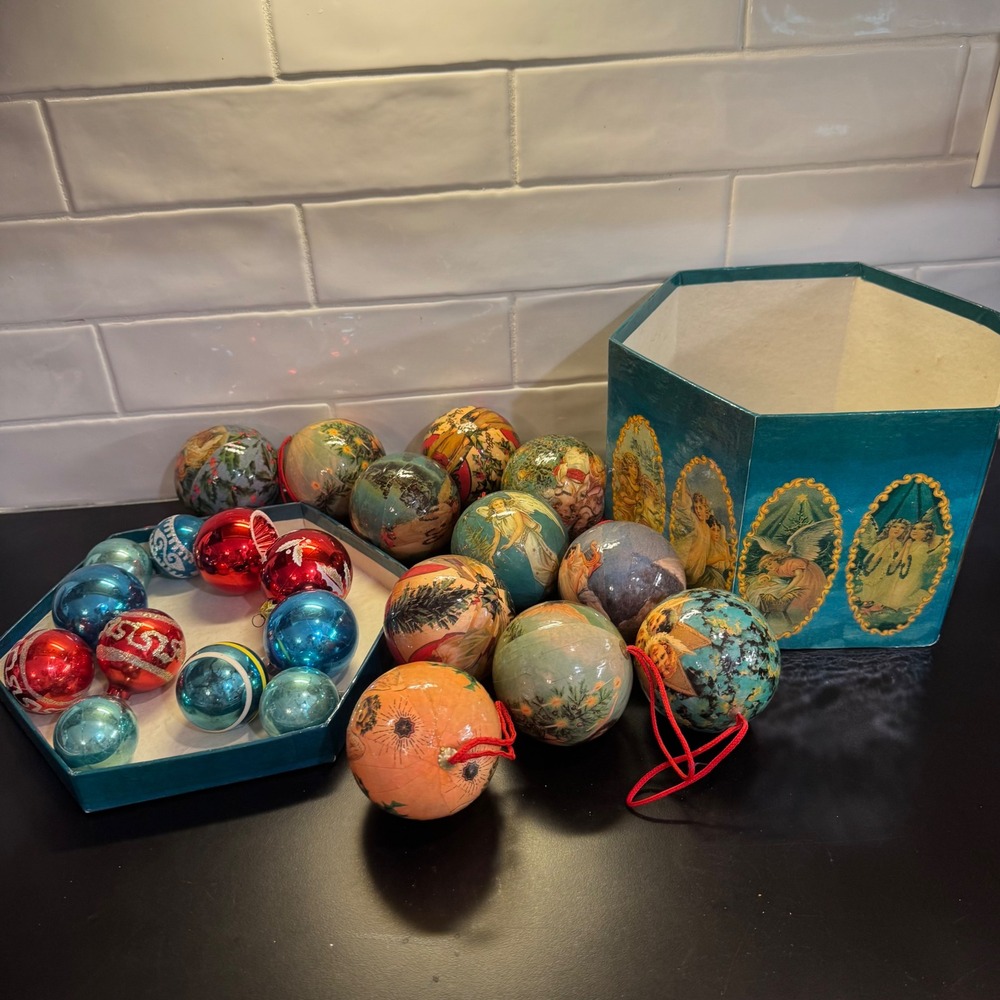C‎ & F Enterprises Christmas Ornaments Set 21pc Multicolor Angel Victorian Boxed